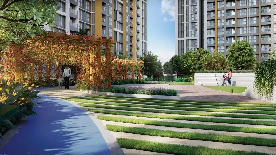 Godrej Regent Park concept landscaped gardens and waterfront features